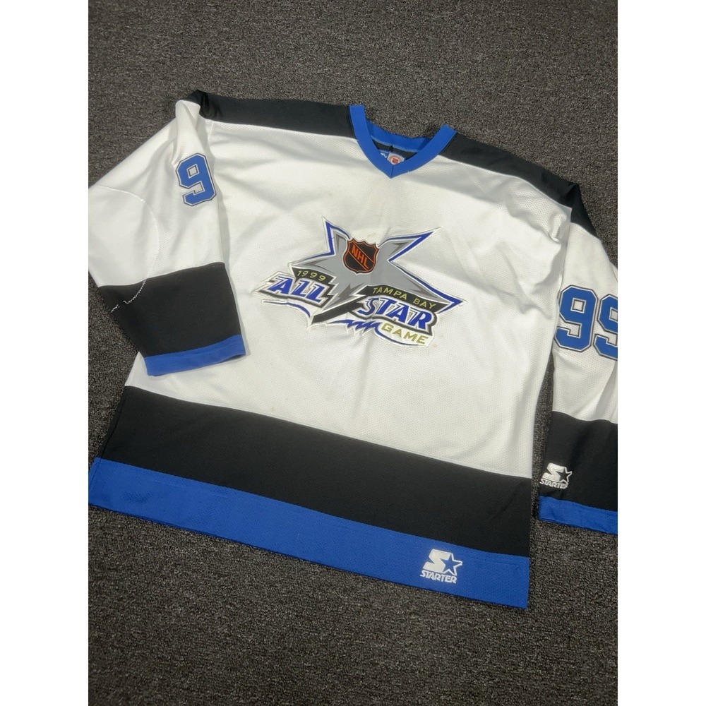 Vintage 1999 NHL All Star Game Team‎ Jersey Men's Large White Starter Tampa Bay